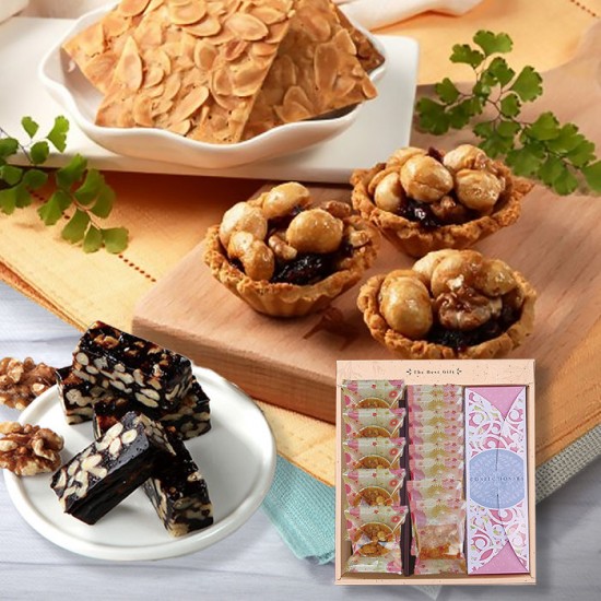 綜合禮盒K1（夏綜塔5入+杏仁瓦片8入+核桃糕200g）